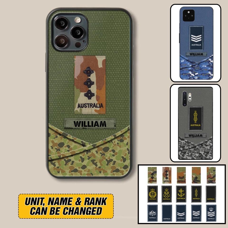 Personalized Australian Veterans/Soldier Camo Flag Phone Case Printed 22OCT-HY25