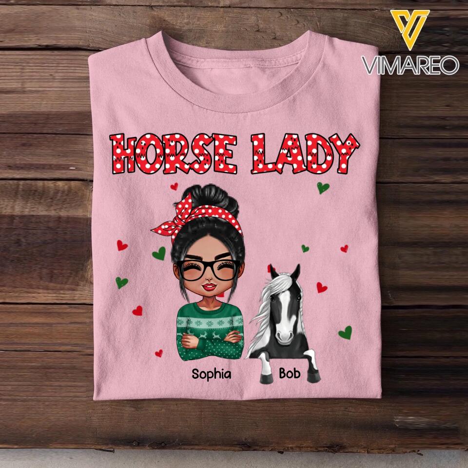 Personalized Girl Love Horse Tshirt Printed 22OCT-HQ25