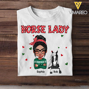 Personalized Girl Love Horse Tshirt Printed 22OCT-HQ25