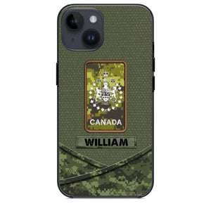 Personalized Canadian Veterans/Soldier Camo Flag Phone Case Printed 22OCT-HY25