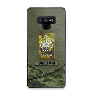 Personalized Canadian Veterans/Soldier Camo Flag Phone Case Printed 22OCT-HY25