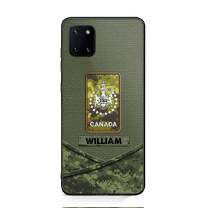 Personalized Canadian Veterans/Soldier Camo Flag Phone Case Printed 22OCT-HY25