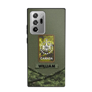 Personalized Canadian Veterans/Soldier Camo Flag Phone Case Printed 22OCT-HY25