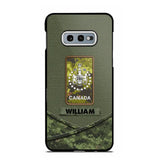 Personalized Canadian Veterans/Soldier Camo Flag Phone Case Printed 22OCT-HY25