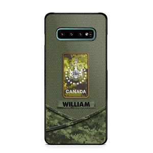 Personalized Canadian Veterans/Soldier Camo Flag Phone Case Printed 22OCT-HY25