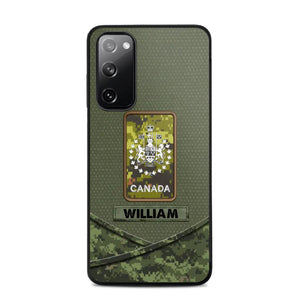 Personalized Canadian Veterans/Soldier Camo Flag Phone Case Printed 22OCT-HY25