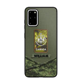 Personalized Canadian Veterans/Soldier Camo Flag Phone Case Printed 22OCT-HY25