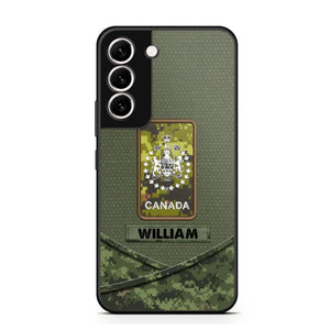 Personalized Canadian Veterans/Soldier Camo Flag Phone Case Printed 22OCT-HY25