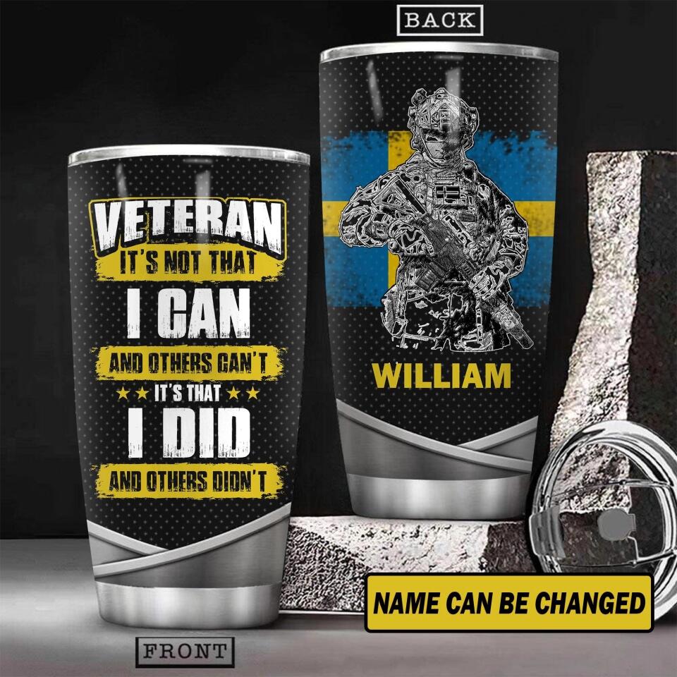 Personalized Swedish Grumpy Old Man Veteran Tumbler Printed 22OCT-HY25