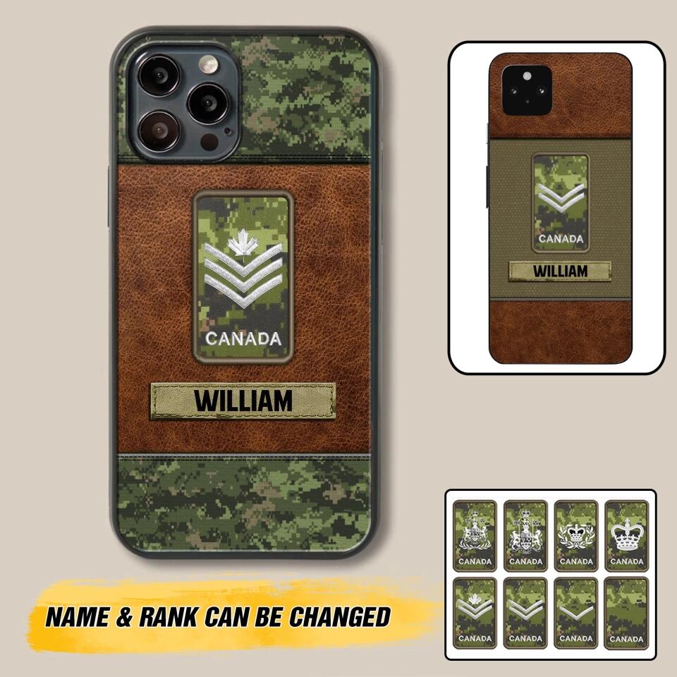 Personalized Canadian Veterans/Soldier Camo Phone Case Printed 22OCT-HY26