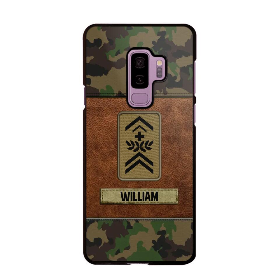 Personalized Swiss Veterans/Soldier Camo Phone Case Printed 22OCT-HY26