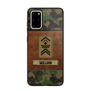 Personalized Swiss Veterans/Soldier Camo Phone Case Printed 22OCT-HY26