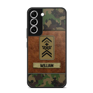 Personalized Swiss Veterans/Soldier Camo Phone Case Printed 22OCT-HY26