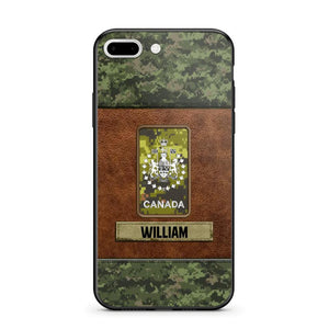 Personalized Canadian Veterans/Soldier Camo Phone Case Printed 22OCT-HY26