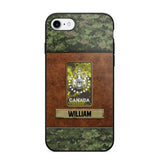 Personalized Canadian Veterans/Soldier Camo Phone Case Printed 22OCT-HY26