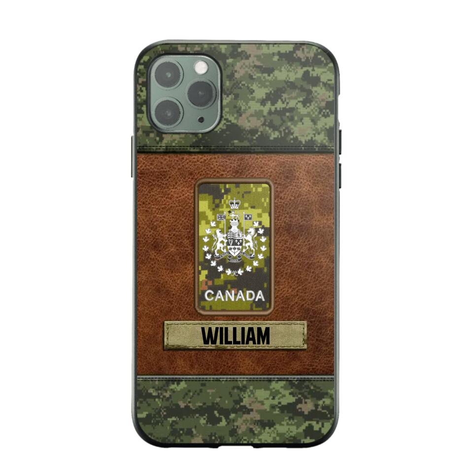 Personalized Canadian Veterans/Soldier Camo Phone Case Printed 22OCT-HY26