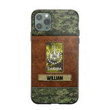 Personalized Canadian Veterans/Soldier Camo Phone Case Printed 22OCT-HY26