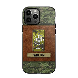 Personalized Canadian Veterans/Soldier Camo Phone Case Printed 22OCT-HY26