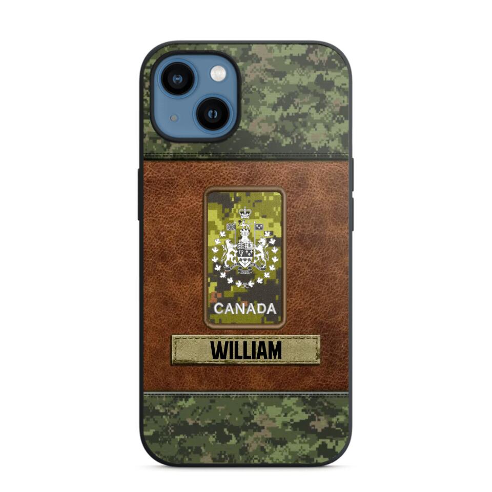 Personalized Canadian Veterans/Soldier Camo Phone Case Printed 22OCT-HY26