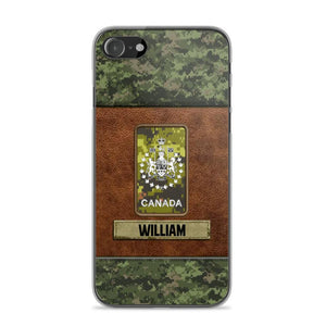 Personalized Canadian Veterans/Soldier Camo Phone Case Printed 22OCT-HY26