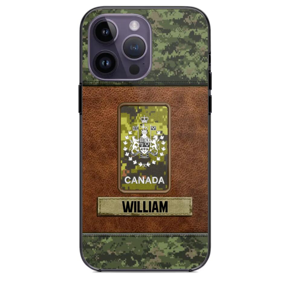 Personalized Canadian Veterans/Soldier Camo Phone Case Printed 22OCT-HY26