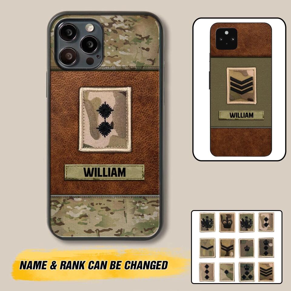 Personalized British Veterans/Soldier Camo Phone Case Printed 22OCT-HY26