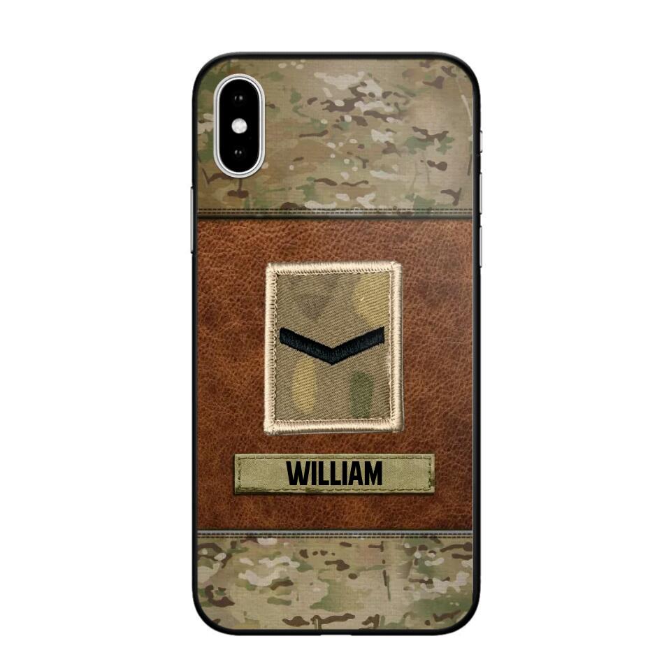 Personalized British Veterans/Soldier Camo Phone Case Printed 22OCT-HY26