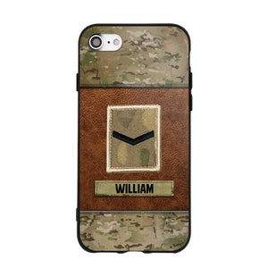 Personalized British Veterans/Soldier Camo Phone Case Printed 22OCT-HY26