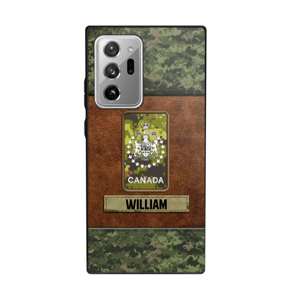 Personalized Canadian Veterans/Soldier Camo Phone Case Printed 22OCT-HY26