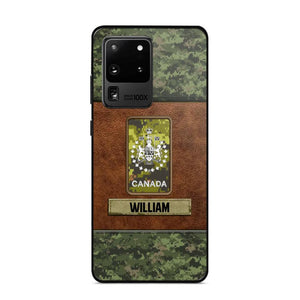 Personalized Canadian Veterans/Soldier Camo Phone Case Printed 22OCT-HY26