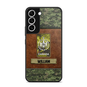 Personalized Canadian Veterans/Soldier Camo Phone Case Printed 22OCT-HY26