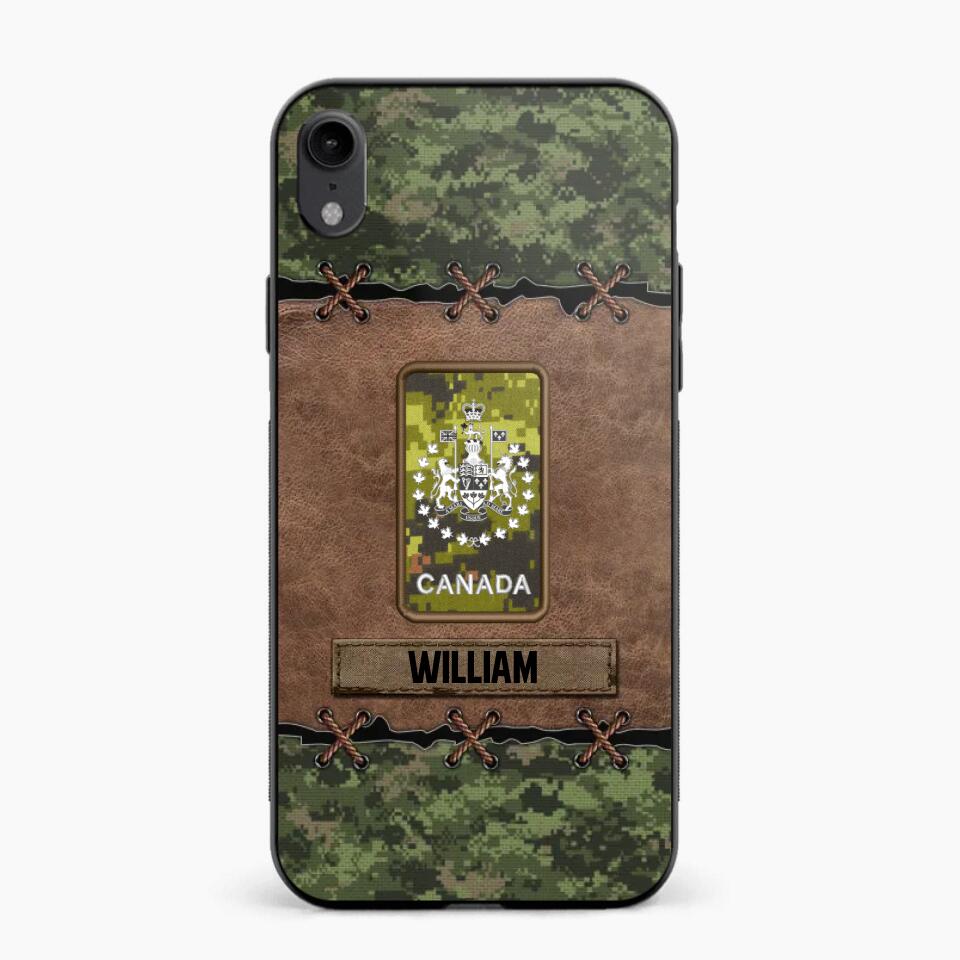 Personalized Canadian Veterans/Soldier Camo Phone Case Printed 22OCT-DT26