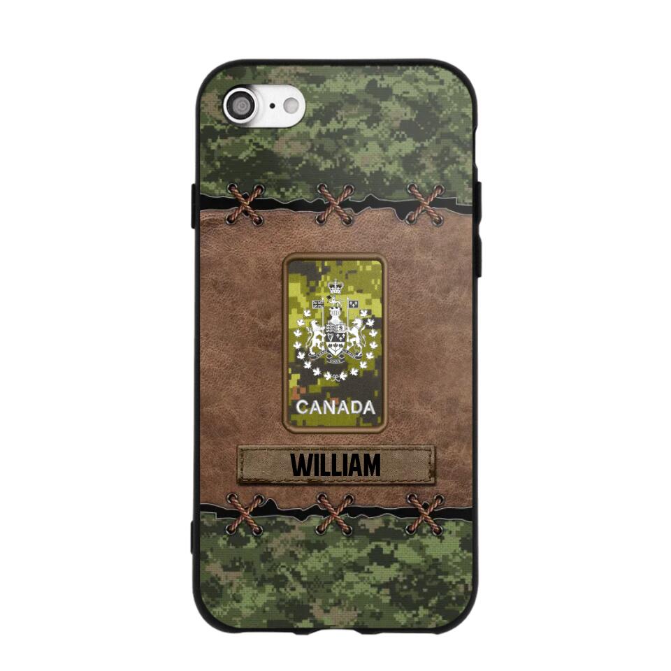 Personalized Canadian Veterans/Soldier Camo Phone Case Printed 22OCT-DT26