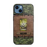 Personalized Canadian Veterans/Soldier Camo Phone Case Printed 22OCT-DT26