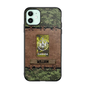 Personalized Canadian Veterans/Soldier Camo Phone Case Printed 22OCT-DT26