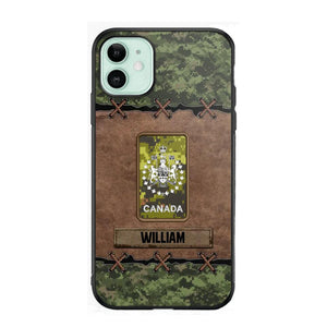 Personalized Canadian Veterans/Soldier Camo Phone Case Printed 22OCT-DT26