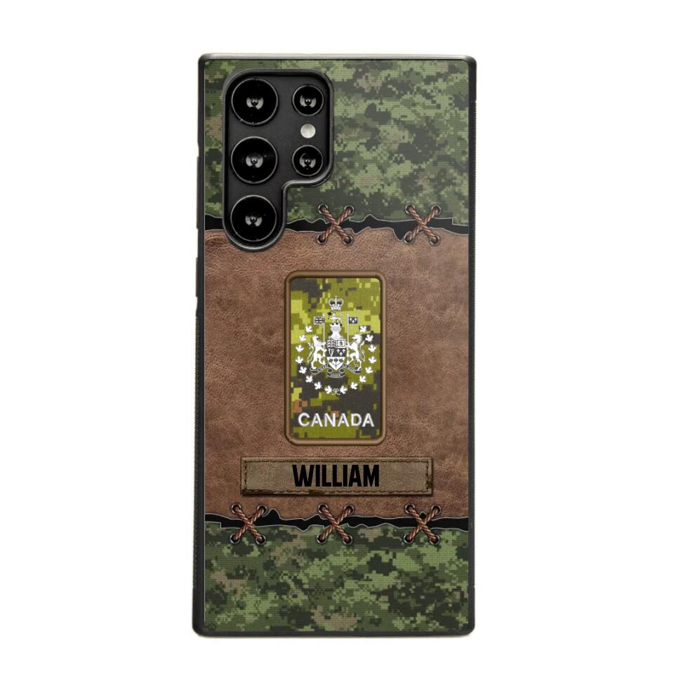 Personalized Canadian Veterans/Soldier Camo Phone Case Printed 22OCT-DT26