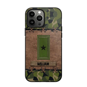 Personalized Swedish Veterans/Soldier Camo Phone Case Printed 22OCT-DT26