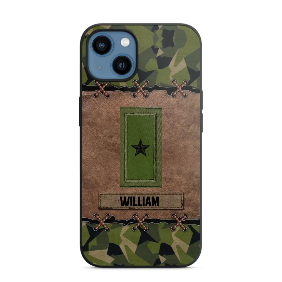 Personalized Swedish Veterans/Soldier Camo Phone Case Printed 22OCT-DT26