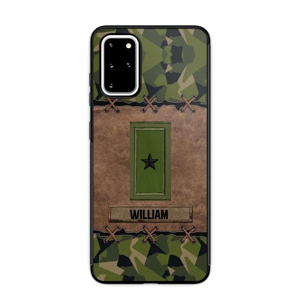 Personalized Swedish Veterans/Soldier Camo Phone Case Printed 22OCT-DT26