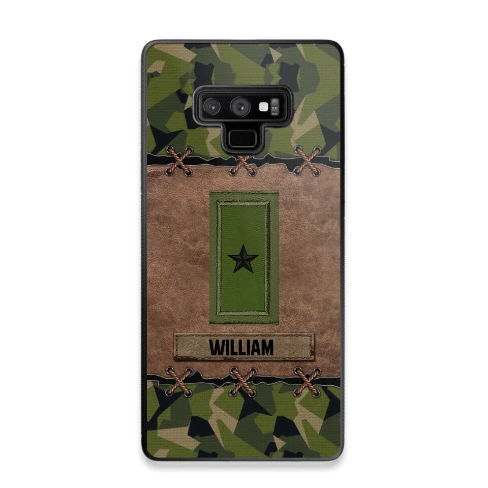 Personalized Swedish Veterans/Soldier Camo Phone Case Printed 22OCT-DT26