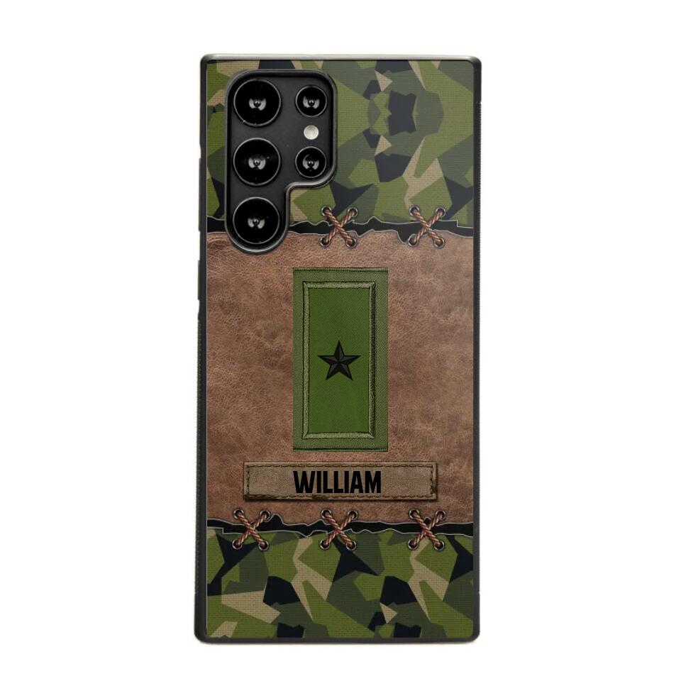 Personalized Swedish Veterans/Soldier Camo Phone Case Printed 22OCT-DT26