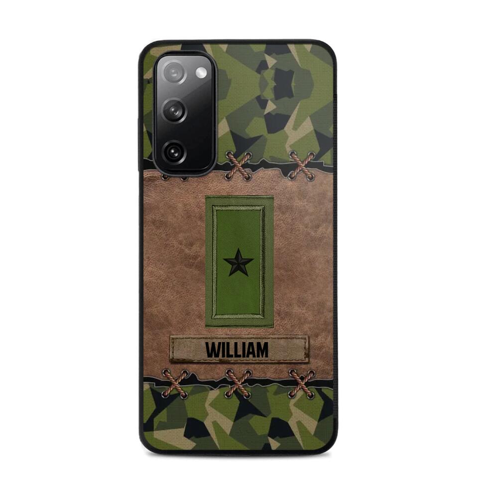 Personalized Swedish Veterans/Soldier Camo Phone Case Printed 22OCT-DT26