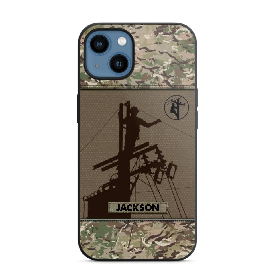 Personalized Lineman Camo 3D Printed Phonecase OCT22-HY31