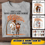 Personalized Just A Girl Who Loves Her Horse Tshirt Printed 22OCT-HQ31