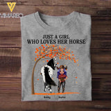 Personalized Just A Girl Who Loves Her Horse Tshirt Printed 22OCT-HQ31