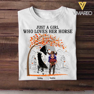 Personalized Just A Girl Who Loves Her Horse Tshirt Printed 22OCT-HQ31