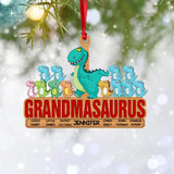 Personalized Grandmasaurus Kid Name Wood Ornament Printed 22NOV-DT01