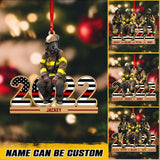 Personalized Firefighters 2022 Christmas Wood Ornament Printed 22NOV-HQ01