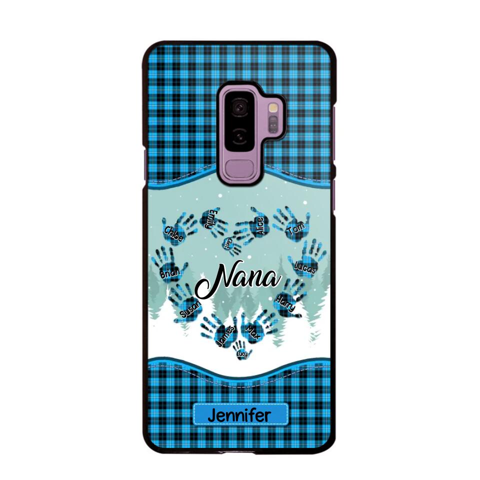 Personalized Grandma Nana Auntie Kid Name Heart Caro 3D Printed Phonecase 22NOV-HY02